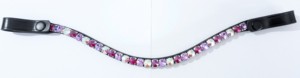 สายคาดศีรษะคริสตัลริโวลี่ขนาด 10 มม. สำหรับบังเหียนแบบปลดเร็ว พร้อมกระดุมหนัง อุปกรณ์เสริมสำหรับขี่ม้าสุดหรู ให้ความสบาย ประดับด้วยคริสตัล - Product Image 2