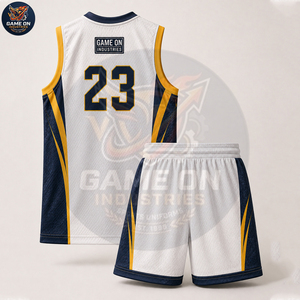 OEM ODM Men's Sleeveless Jersey Shorts Quick Dry Sportswear Team Training Game Athletic Apparel Custom Basketball Uniform Set - Product Image 4