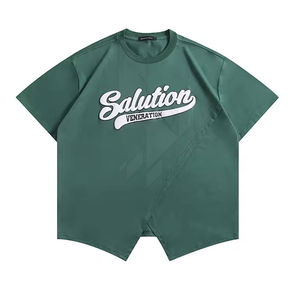 T-shirts décontractés pour femmes, col rond, manches courtes, impression puff, 100% coton, légers, respirants, écologiques, sur mesure, vente chaude - Product Image 4