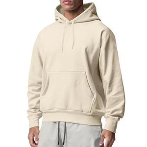 Sweat à capuche lourd personnalisé OEM ODM pour homme, 400 GSM, en molleton de coton uni, style streetwear, vierge, Pro - Product Image 3