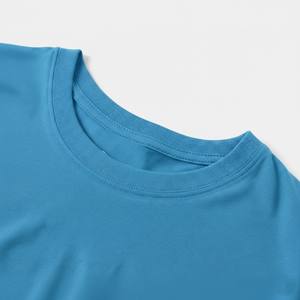 Camiseta Básica de Algodón Azul Premium 2026 para Hombre, Cuello Redondo, Manga Corta, Informal, de Alta Calidad para Verano - Product Image 5