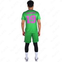 Maillots de costume de football haute performance couleur dégradée 100% ensembles de polyester logo personnalisé uniforme de football avec maillot de football