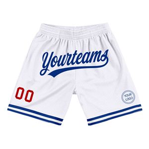 Shorts de basketball personnalisés unisexes respirants en Spandex/Polyester, taille mi-haute élastique, imprimés par transfert thermique, broderie COREX - Product Image 4