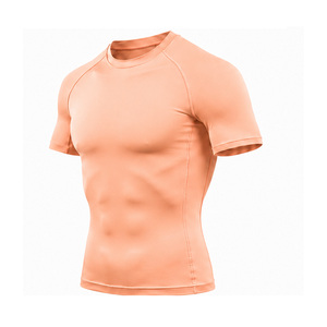 T-shirt de compression pour homme, léger, à séchage rapide, pour la gym, le sport, extensible, vêtements de sport, fournisseur en gros personnalisé, conception OEM - Product Image 6