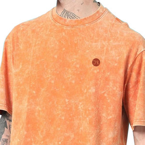 Camiseta con efecto acid wash para hombre, estilo vintage, algodón suave, informal, para el día a día, cómoda. - Product Image 5