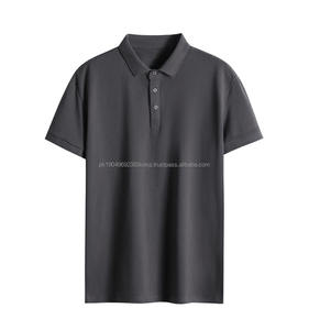 เสื้อโปโลแขนสั้นทรงสูงสำหรับใส่ทำงานเสื้อโปโลแขนสั้นพิมพ์ลายปักโลโก้ออกแบบได้ตามต้องการสำหรับฤดูร้อน - Product Image 3