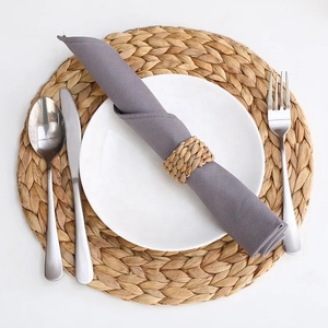 Sets de table ronds classiques en bambou tressé sur mesure, vente en gros, pour table à manger - Product Image 4
