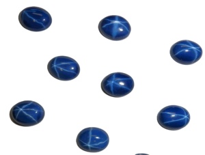 Zafiro Azul Estrella Ovalado de 11x14mm, 8 Quilates, Creado en Laboratorio, Cabujón Pulido con Efecto de Estrella de 6 Puntas para Joyería - Product Image 6