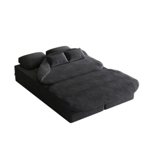 2-in-1 Convertible Sleeper Foam <b>Sofa</b> Bed 75 2 Foldable Blanket Corduroy Floor <b>Folding</b> <b>Sofa</b> Multi-Functional Product Category - Product Image 3
