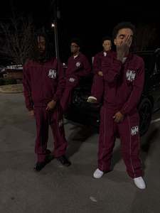 Custom Wine Windbreaker Tracksuit Men Lightweight Zip <b>Up</b> Jacket And Pants Two Piece Streetwear Casual Sportswear Set - Product Image 3