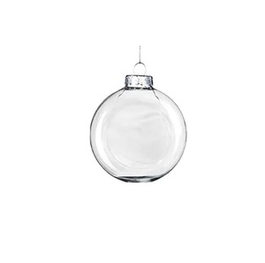 Ornement de Noël Souvenir, Boule Commémorative de Noël 2025, Cadeaux en Verre pour les Amateurs de Noël, Ornements Ronds en Verre Transparent - Product Image 2