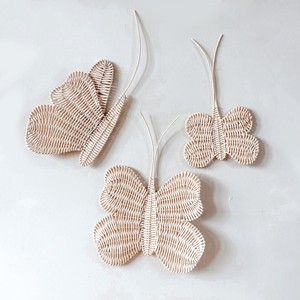 Encantadora mariposa natural para decoración de habitación de niños, precio al por mayor más barato, colgante de pared de ratán, dormitorio de niños - Product Image 3
