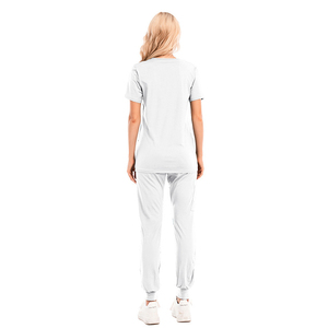 2026 Top Trendy <b>Women</b> <b>Black</b> V Neck Scrub Set Cotton Polyester Woven Hospital Uniform <b>Pants</b> Spandex Medical Scrubs - Product Image 5