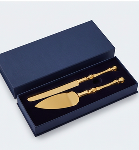 Servidor de pastel de oro clásico Hermosa herramienta de corte de pastel adecuada para uso diario Bodas Aniversarios Cumpleaños y eventos familiares - Product Image 6