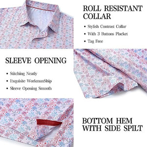 Polo de Golf de secado rápido de 100% algodón para hombre, tela transpirable con cuello bordado para entrenamiento deportivo diario al aire libre - Product Image 5