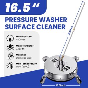Limpiador de lavadora eléctrica de alta presión de 16,5 pulgadas y 4000PSI, limpiador de superficies eficaz para lavadora a presión de 16,5 pulgadas - Product Image 2