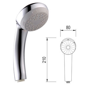 OEM/ODM ABS plastique TS16-XM douche à main personnalisable poli salle de bain accessoires pour hôtels villas toilettes KSN Vietnam douche - Product Image 1