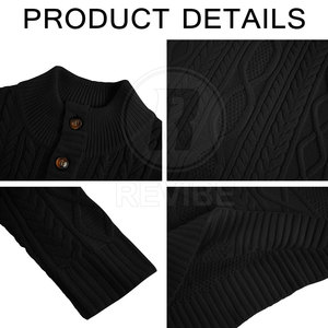 Pull en tricot simple, chaud et respirant avec logo frontal, texture douce, style décontracté, idéal pour l'hiver au quotidien - Product Image 5