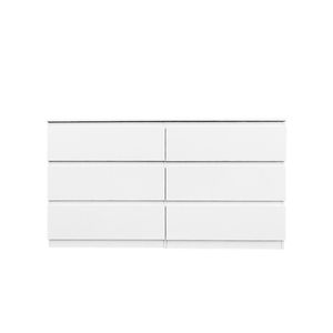 Commode double blanche à 6 tiroirs pour chambre, salon ou couloir - Product Image 5