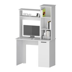 Rumford scrivania bianca del Computer con Hutch e scaffali di stoccaggio a 3 livelli - Product Image 6