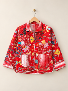 Veste matelassée en coton pour femme à col boutonné - Vente en gros - Product Image 6