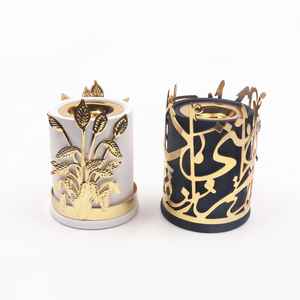 Quemador de incienso árabe de lujo, Mabkhara, soporte para incienso Oud, decoración islámica para el hogar, quemador de fragancias para Ramadán, cubierta metálica - Product Image 4