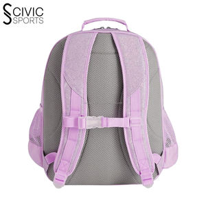 Mochila de porristas para estudiantes con forro de poliéster con patrón de paneles brillantes con marco interno para viajes - Product Image 6