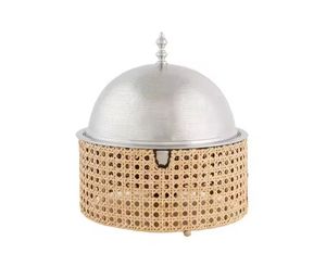 Calentadores de Comida Geométricos Premium con Acabado Satinado, Cazuelas Modernas con Soporte Metálico, Olla para Buffet de Bodas - Product Image 5