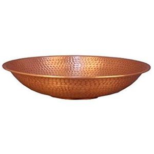Lavabo de cobre acabado a mano, lavabo de lujo con superficie martillada detallada para un impacto visual. - Product Image 1