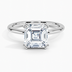 แหวน BOJ รุ่น 020 ทรง Asscher เงินแท้ 925 ประดับเพชร Aveline แบบ Solitaire น้ำหนัก 2 กะรัต สี D ความสะอาด VVS1 เพชรโมอิสซาไนต์ รับรองโดย GRA ราคาถูก ขายดี - Product Image 1