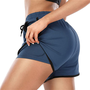 Shorts de yoga sans couture pour femmes, taille haute, contrôle du ventre, pour la course, l'entraînement et la gym, vente en gros, séchage rapide, short de fitness athlétique pour femme - Product Image 3