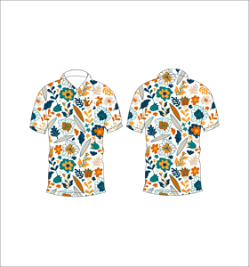 Camiseta Polo Personalizada para Hombre con Estampado Floral Tropical, Manga Corta, Casual, para Golf, con Logotipo Personalizado, OEM, ODM, al por Mayor - Product Image 6