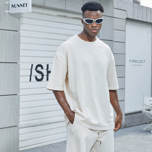 New Arrival Summer Men's Two-Piece <b>Knitted</b> Spandex/Cotton Quick Dry Casual Shorts & Pants T-Shirt <b>Set</b> - Product Image 5