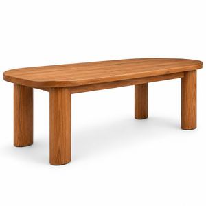 Table à manger rectangulaire moderne en teck, design scandinave, imperméable, pieds en bois massif, 8 places, écologique, pour hôtel - Product Image 3