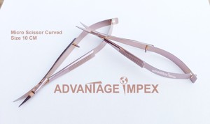Ciseaux à cuticules et à ongles de haute précision à lames courbées, finition demi-or, format compact, à prix réduits - Product Image 5