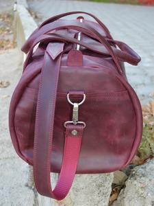 Sac de voyage en cuir véritable vintage, sac de week-end unisexe, grande capacité, bagage à main portable LDB-0327 - Product Image 4