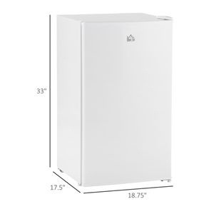 Mini Frigorifero da 3,2 Piedi Cubi con Porta Reversibile, Ripiano Regolabile, Termostato Meccanico, Frigorifero Compatto Bianco - Product Image 3