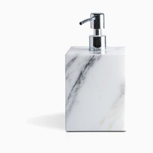 Dispensador de Jabón de Mármol Blanco Natural de Alta Calidad con Botella de Piedra para Jabón Líquido para Decoración de Baños en el Hogar y Hoteles - Product Image 4