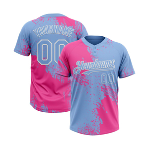 Custom Sublimated 2 Button Baseball Jersey Women's <b>Red</b> Gold Team Wear Moisture Wicking Athletic Sportswear 100% Polyester Plus - Product Image 6