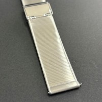 Bracelet en maille en acier inoxydable 316L avec boucle pliée, finition miroir 18 mm, fait main, barre à ressort à levier facile, logo personnalisé, montre de qualité supérieure