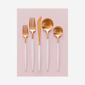 New High Quality Stainless Steel <b>Flatware</b> <b>Set</b> with Unique Design Handle Design Luxury <b>Flatware</b> <b>Set</b> for Wedding Use - Product Image 4