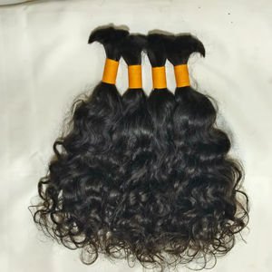 Cheveux indiens bruts non coupés en vrac, provenant de l'usine de Chennai, Inde, cheveux ondulés du sud de l'Inde, extensions de cheveux humains indiens en provenance d'Inde - Product Image 1