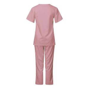 Ensembles de blouses médicales pour femmes, haut à col en V et pantalon, uniformes en coton et polyester tissé, pour infirmières et personnel médical - Product Image 3