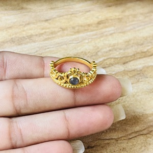 New Arrival Crown Shape <b>Labradorite</b> Brass <b>Ring</b> 18k Gold Plated Statement Dainty <b>Ring</b> Tiara <b>Ring</b> Handmade Wholesale Women's <b>Ring</b> - Product Image 2