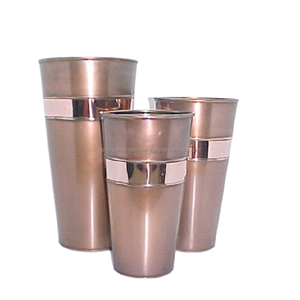 Organisateur de table rustique à 6 compartiments en métal galvanisé, porte-ustensiles avec cadre en fil métallique décoratif à feuilles vieillies - Product Image 3