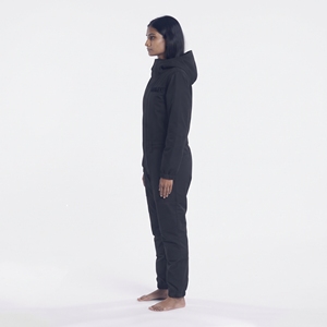 Conjunto de traje de esquí impermeable para mujer, chaqueta con capucha y pantalones a prueba de viento, ropa deportiva transpirable para invierno y actividades al aire libre - Product Image 4