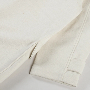Veste parka en laine mélangée blanc cassé pour homme, manteau d'hiver chaud avec capuche et boutons-pression, épais manteau d'extérieur - Product Image 6