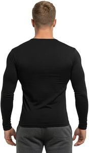T-shirt de compression athlétique professionnel pour homme, respirant, à séchage rapide, en polyester, avec technologie Cool Pass, design vierge - Product Image 3