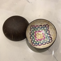 Bols en noix de coco naturels écologiques de haute qualité, ensembles de cuillères en bois, fourchettes en paille de bambou, technique personnalisée, marque HUONG DANG