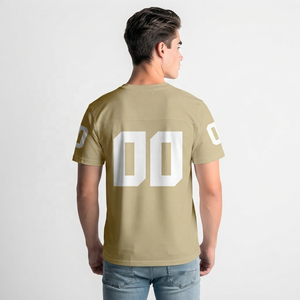 เสื้อฟุตบอลอเมริกันคอวีสำหรับผู้ชาย พิมพ์ลายทีมหมายเลข 00 แบบซับลิเมชั่น ระบายเหงื่อได้ดี ผลิตจากโพลีเอสเตอร์ แขนสั้น ทรงปกติ - Product Image 2